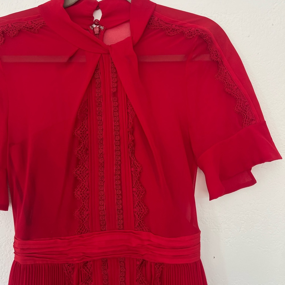 Self-Portrait Scarlet Midi Dress - Picture 3 of 6